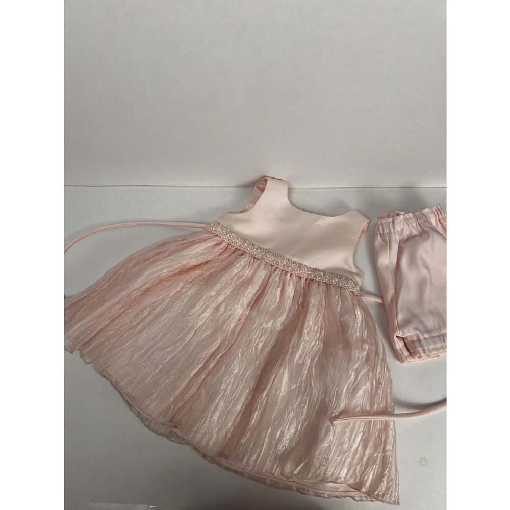 Cinderella Infant Dress Pink with Satin & Pearls Sz 18 Months